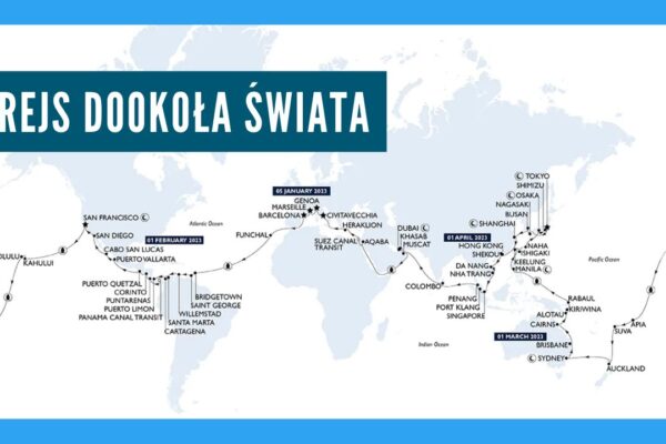 Rejs dookoła świata Queen Anne 117 dni z Hamburga